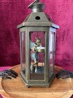 Vintage Bronze Hanging Fairy Lantern Candle Holder Garden Statue Pixie Lantern