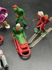 Vintage Barclay Lead Metal Toy Figures Christmas Winter Sport  Lot Of 8