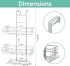 Over The Door Hanging Shower Caddy Basket W hooks  Bathroom Storage Rack Shelf