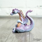 Hagen Renaker Storybook Pink Purple Brazel Dragon Ornament Ceramic Vintage Read