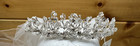 New  David s Bridal Veil Tiara Crown Hair-wrap - Crystals  Pearls    Rhinestones