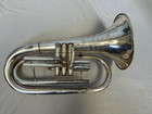 King U s a  Model 1124 Silver Marching Baritone Horn Body   Case