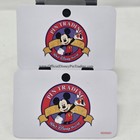 Lot Of 2 Walt Disney World Mickey Mouse Pin Trading Logo Lanyard Cards White 