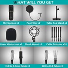 2 Pack Xlr Condenser Microphone Professional Studio Cardioid Microphone Kit I   