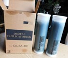 Digital Duplicator Ink 2 Black 1000cc Cartridges For Riso Gr ra rc