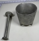 Antique Vintage Cast Aluminum Mortar And Pestle Retro Decor  Metal  Old