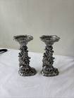 Vintage Arthur Court Rabit Candle Sticks Aluminum Candleholders Rare Set  1989