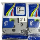 8pk Label Maker Tape 12mm - Fits Brother Tzc-231 Black On White