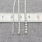 925 Sterling Silver Unfinished Bead Ball Chain 1 5mm 2mm 2 5mm 3mm 4mm 5mm