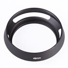 Us Metal 49mm Curved Vented Screw-in Lens Hood For Leica Dslr Camera Lens
