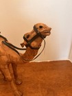  vintage  Handcrafted  leather Camel  Figurine - Decorative Sculpture 
