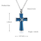 Shajwo Cremation Jewelry Cross Urn Necklaces For Ashes For Women Men Keepsake   