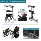 Elenker Folding Upright Walker Rollator Stand Up   Sit Down  Champagne 9240