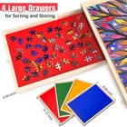Puzzle Table 1000pcs Rotating Board With Drawers Gift For Adults Kids Portable