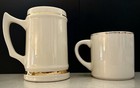 Vintage Vail Colorado Ski Resort Ceramic Mug Beer Stein Bundle Gold Trim Wear