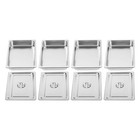 4 Pack Stainless Steel Hotel Pans Full Size Steam Table Pans Commercial Food Pan