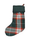 Winter Plaid Woven Christmas Stocking Green red - Hearth   Hand With Magnolia