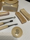 Vintage 10 Pc Art Deco Celluloid Vanity Dresser Set