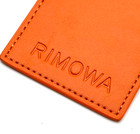 Rimowa Orange Leather Luggage Tag     Luxury Travel Bag Accessory Collectors Gift