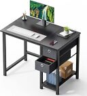 40  Black Home Office Computer Desk With Drawer Writing Desk Work Desk Pc Table