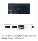 7  X 18  18oz Vinyl Asphalt Dump Truck Trailer Tarp Waterproof Double Pocket