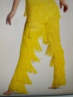Weissman Yellow Tassels Latin Stage Performance Dance Top   Bottom Women s M