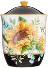 Certified International Sunflower Fields 3-piece Ceramic Canister Set Airtight