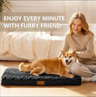 Orthopedic Large Dog Bed Washable Pet Crate Mat 36  x24   Black  