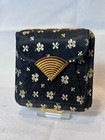 1950 s Lin Bren Compact Black   Gold Vtg Combo Mirrored Powder Box Change Purse