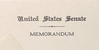 Memorandum Stationary Memorandum Pad From Unites States Senate Pre 1920s 