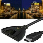 2k 4k 3in 1out Hdmi Switch Hub Splitter Tv Switcher Adapter Ultra Hd For Hdtv Pc