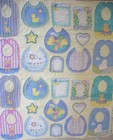 Baby Bib Hand Quilted Crib Lap Quilt 42 X 47  Flannel Backing Silk Binding New