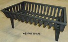 Vintage Large Solid Cast Iron Fireplace Grate 23 1 2  X 20 X 13 5 8    39 Lbs 