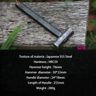 Japanese S55 High Carbn Steel Double Gennou Hammer Metalwork Ebony Handle Edc
