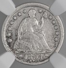 1854-p  H10c Liberty Seated Silver Half Dime  arrows   Ngc Vf25   8404748-042
