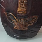 Carved Wood Tribal African Mask Wall Mounted Hanging Decor  Brown