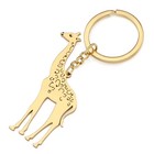 Stainless Steel Keyring Giraffe Keychain Accessories For Women Girls Boys Bac   