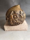 Old Chinese Brass Copper Carving The Eight Immortals Peach Statue