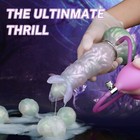 Fantasy Luminous Ovipositor Anal Plug Big Knot Dildo Lay-egg Pneumatic Sex Toys