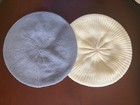 Set Of Two Vintage Berets In Acrylic  Gray   White Colors  One Size