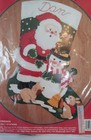 Vintage 1992 Bucilla Christmas Friends 15  Felt Stocking Kit  32967 Nos Sealed