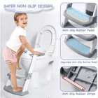 Potty Training Seat With Step Stool Ladder  Foldable Training Seat With Handles 