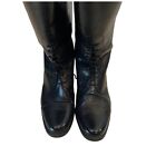 Boxer Riding Boots Dressage Equestrian Tall Black Leather Europe Brand Sz 8 5 Us