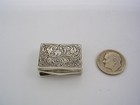 Vintage German Sterling Silver Pill snuff Box   1950s-1960 s