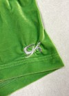 Gk Elite Child Large Cl L Solid Lime Green Velvet Velour Gymnastics Cheer Shorts