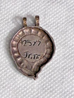 Jewish Leaf-shaped Pendant Charm With Hebrew Lettering  Judaism