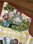 Vintage Raggedy Ann And Andy Bib Plastic Baby Tie Back Bib 1973