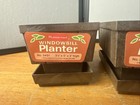 Lot Of 6 Faux Walnut Rubbermaid Planters W  Removable Drip Trays 5  X 3 25 