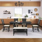 Dining Table Set For 6        High Quality     Wood Table With Bench   Soft Chairs