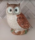Certified International Rustic Nature 3-d Owl Woodlands Cookie Jar 10 